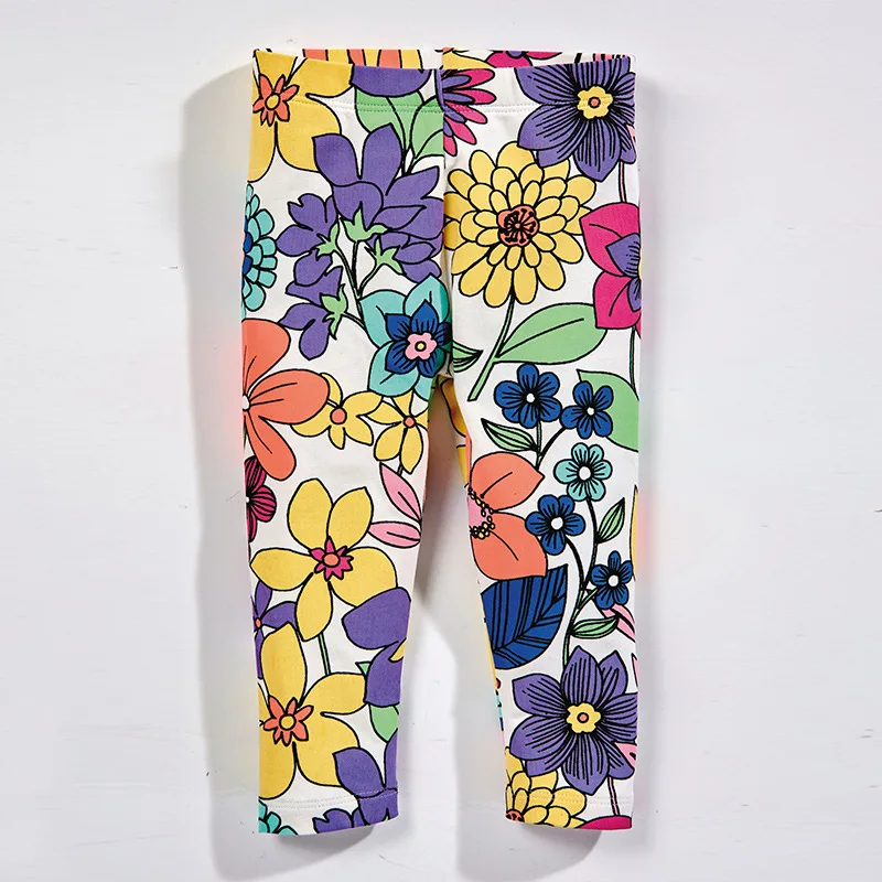 

Little maven 2-7Years Autumn Floral Print Children's Cotton Warm Pants For Baby Girls Kids Toddler Fall Leggings For Girls