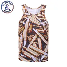 font b Men s b font Summer 3D Tank Tops Print Bullet O neck Vest