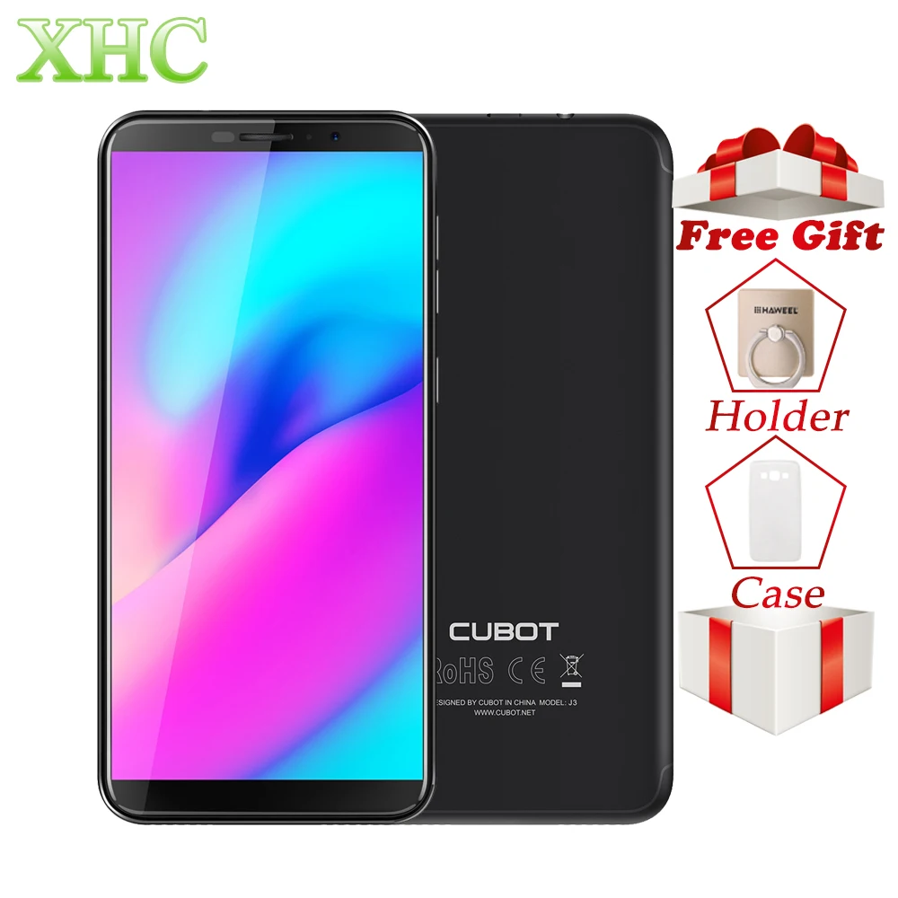 Оригинальный CUBOT J3 Face ID 5 0 дюймов Android GO мобильных телефонов Оперативная память 1