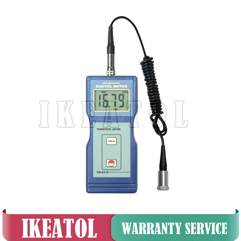 VM6310 Digital Vibration Meter Tester Analyzer 0.01199.9mm/s True RMS