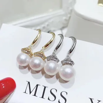 

925 Sterling Silver Pearl Party Earrings Findings and Component Beautiful Silver Jewelry Parts Fittings Women's Accessories