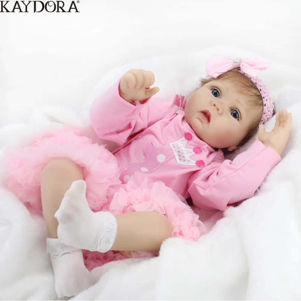KAYDORA 55 см силиконовая кукла для новорожденных маленьких девочек уличные игрушки