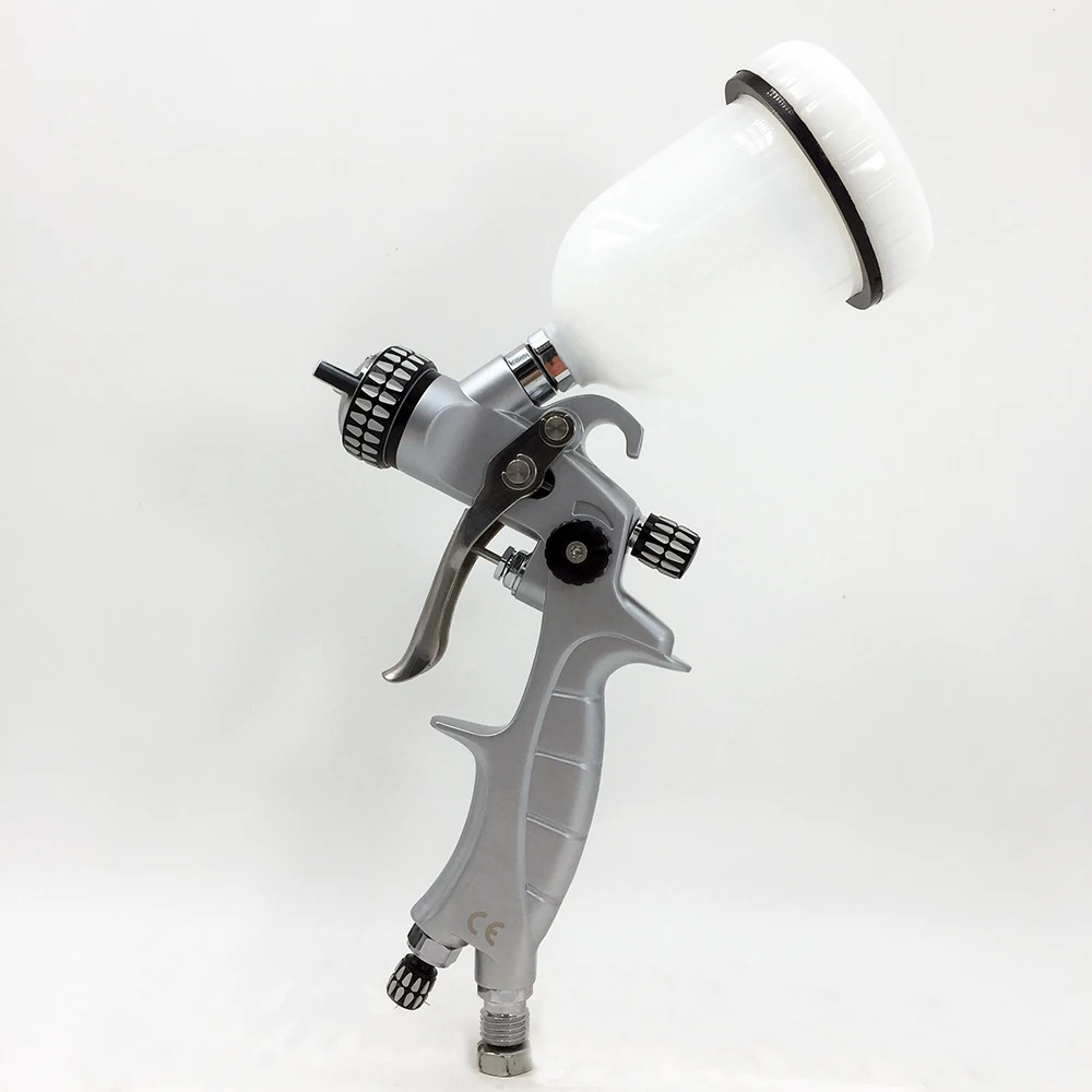 

SAT1216 Mini HVLP Spray Gun Gravity Feed Type Nozzle 0.8/1.0mm Mini Airbrush Car Face Paint Gun
