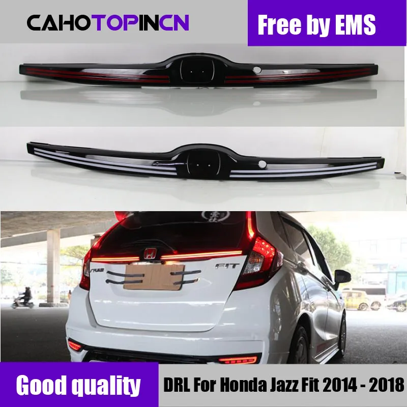 

Car Styling taillight tail lights for Honda Jazz Fit 2014 - 2018 Rear fog Lamp DRL + dynamic Turn Signal + Brake light