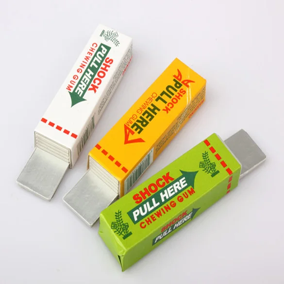 Drôle Astuces Jouets Sécurité Électrochocs Trick Blague Choc Électrique Jouets À Mâcher Gum Pull Tête Pratique Choc Électrique Blague