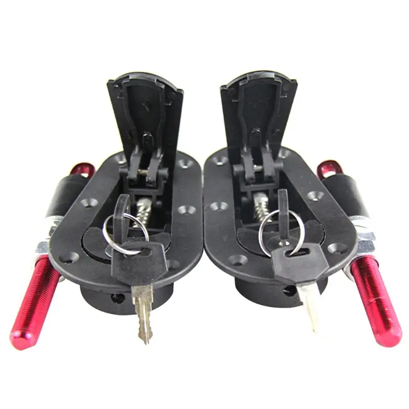 

Modlified A Pair Car Hood Lock Cover Lock Pair Fuel Gas Tank Cap General Racing Decoration with Keys