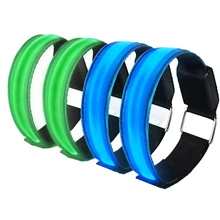 4 шт. повязки ночной отражающий браслет Светодиодный отражатель браслет светящиеся браслеты водонепроницаемый люминесцентная полоса различимые ночью#4DC19