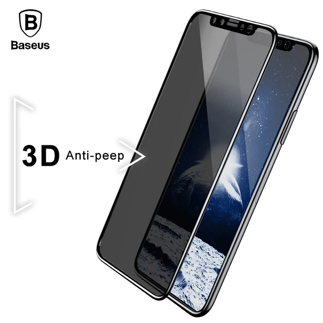 Baseus 3D Tempered Glass Screen Protector For iPhone X 10