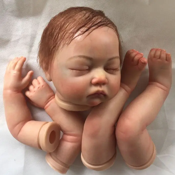 22 дюймов Reborn Baby Doll наборы настоящий сенсорный силиконовый аксессуар ручной работы спальный мальчик DIY Модель мягкие виниловые игрушки для детей