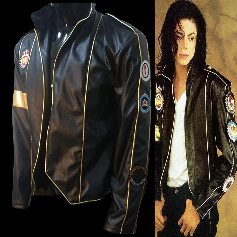 

Rare MJ Michael Jackson Royal England Badge Elizabeth Memory Informal For Performance Show Punk Imitation Military UK Jacket