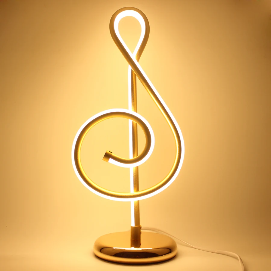 European Decor Table Lamp Musical Notes Table Light Bedside Bedroom Living Room Table Lamp Home Decoration