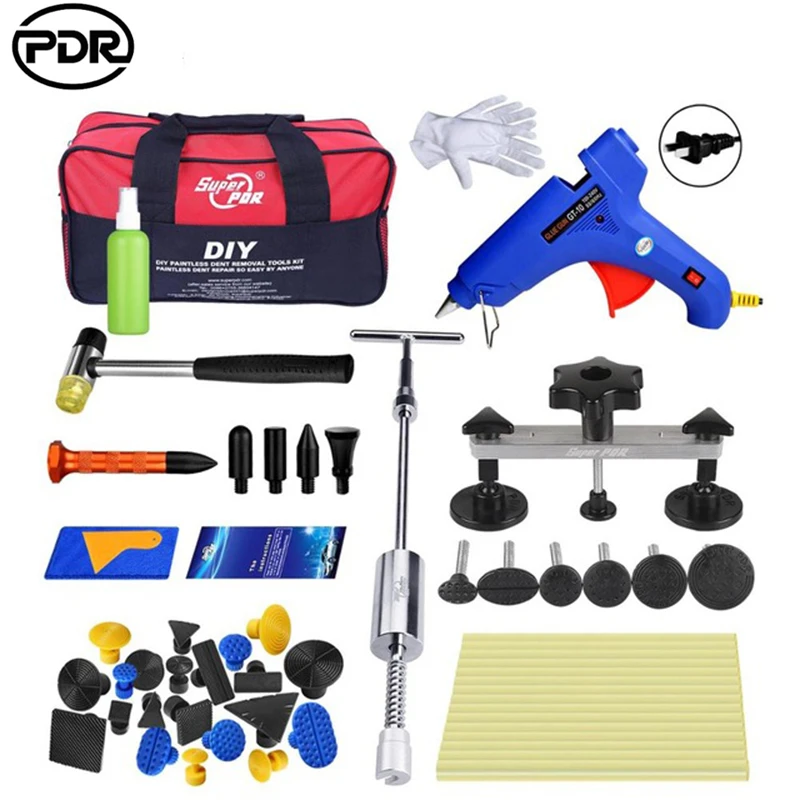 PDR Dent Puller Suction Cup Glue Tabs Paintless Dent Repair Tools Auto Dent Removal Tool Kit Fot