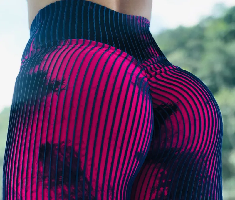 Новый стиль для женщин леггинсы для Push Up струйный принт высокая Талия спортивные женские леггинсы пикантные штаны