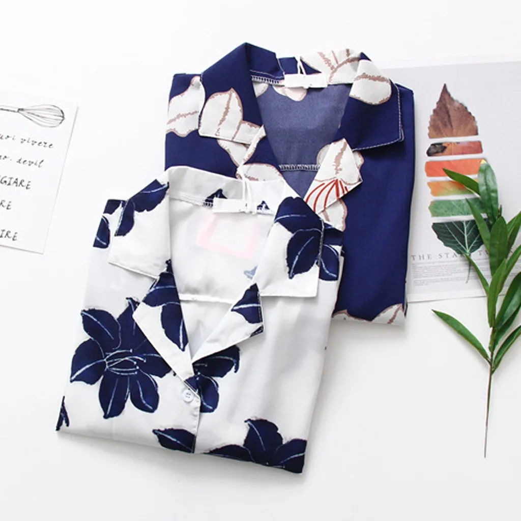 Женская пляжная гавайская рубашка тропическая летняя рубашка с коротким рукавом feitong брендовая одежда Повседневная рубашка на пуговицах с отворотом и цветочным принтом