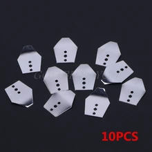 10 pçs pesca nadar gabarito lâmina folha de aço inoxidável breakwater isca acessórios(China)