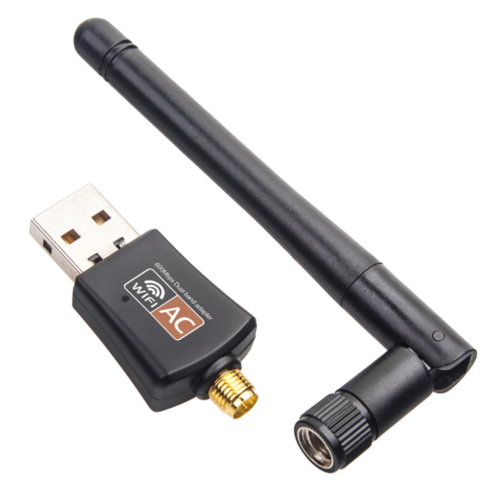USB wi fi адаптер 600 м 2,4 ГГц 5 двухдиапазонный с телевизионные антенны ПК мини-компьютер сетевой карты 802.11b/n/g/приемник