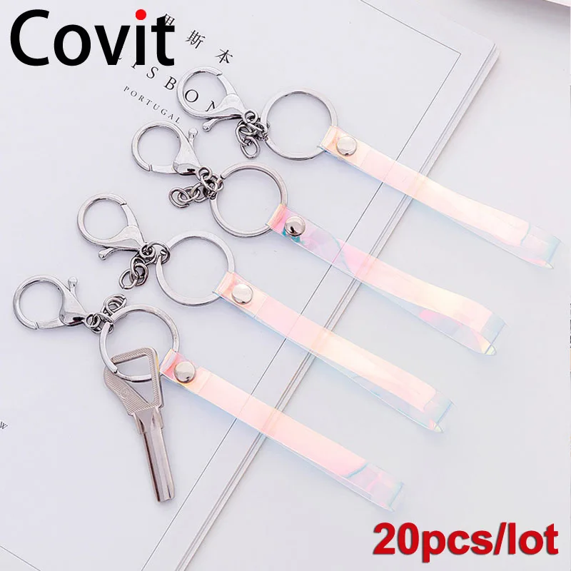 

20pcs/lot Creative PVC keychains girl heart key ring student backpack pendant small fresh key ornaments