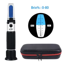 Ручной диапазон 0-80% brix Atago сахар рефрактометр, с функцией определения содержания сахара тестер 0-80% рефрактометр со шкалой Брикса УВД концентрации