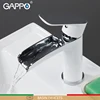 GAPPO Basin Faucet white chrome waterfall tap washbasin bath faucets brass basin mixer bathroom sink faucet water tap mixer ► Photo 1/6