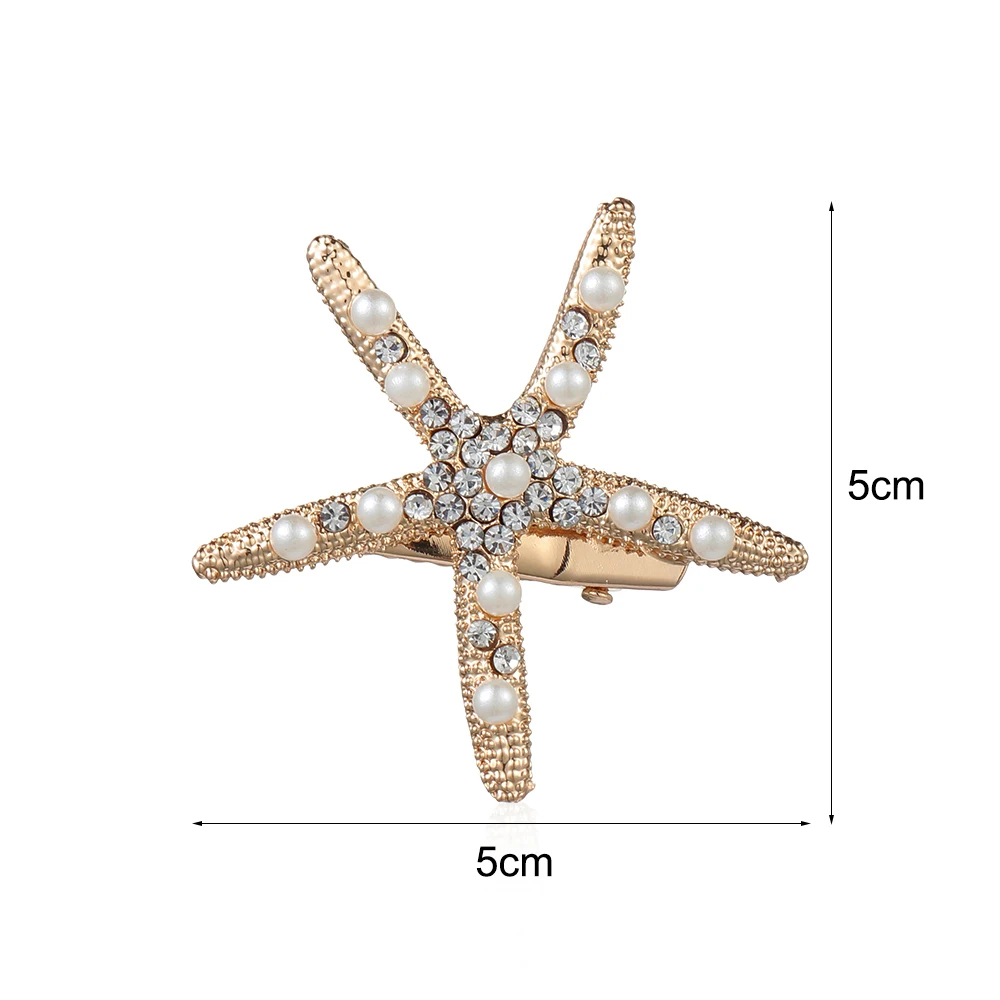 Модные стразы, жемчуг, морская звезда, заколки-пряжки для волос для женщин, девочек, заколки для волос, свадебный головной убор, Летний Пляжный инструмент для укладки волос - Цвет: 1
