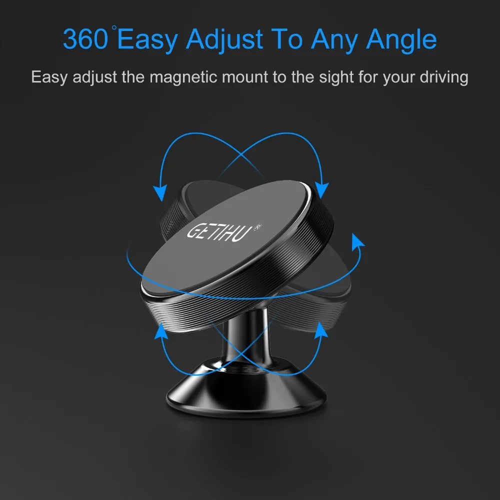GETIHU Mini Universal Magnetic Car Phone Holder in Car Metal Plate Magnet Cell Mobile Smartphone Stand Mount For iPhone Samsung