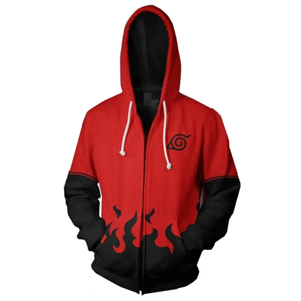 Anime Sasuke Zip Hooded 3d Print Men’s Hatake Kakashi Hoodies Naruto