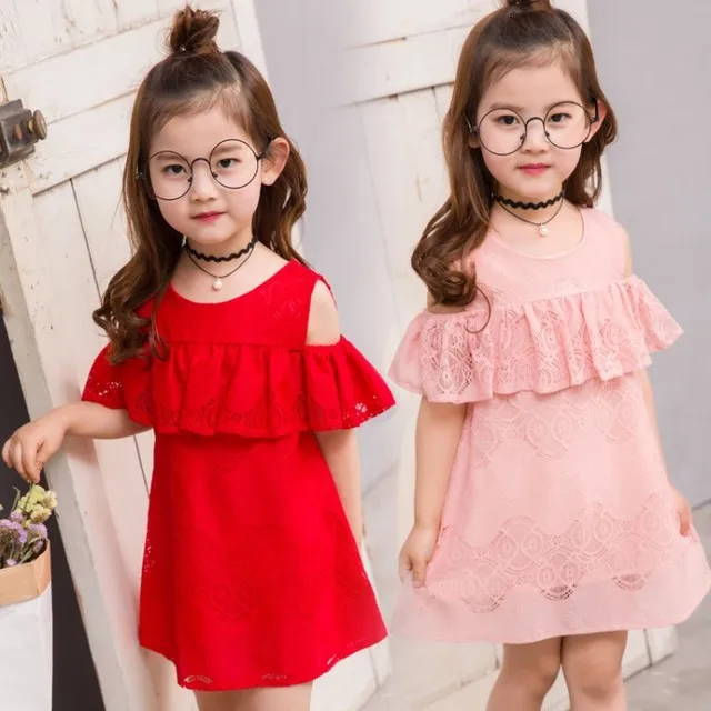 Новинка 2019 года, детские открытые платья с открытыми плечами и рукавами «летучая мышь» для девочек, вечерние платья принцессы для девочек 2