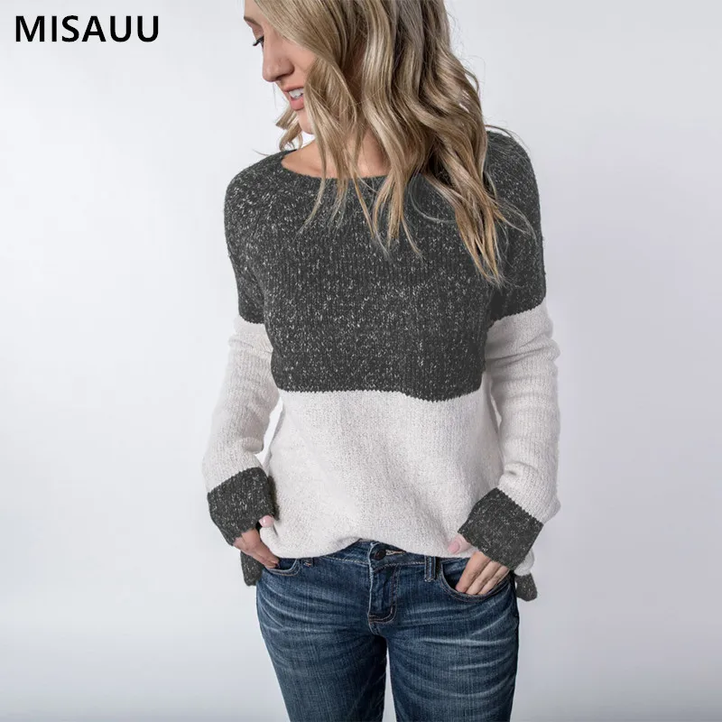 

MISAUU Autumn Winter Pull Sweaters Women 2018 Fashion Loose Jumpers Korean Pullovers Knitting Pullovers Thin Christmas Sweater
