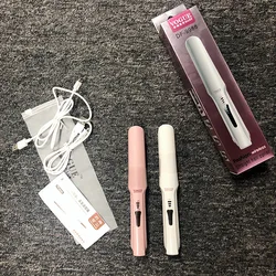 2 in 1 Cordless Curling Iron and Hair Straightener Rechargeable Ceramic Flat Iron with USB Charging 2 in 1 Cordless Curling Iron and Hair Straightener Rechargeable Ceramic Flat Iron with USB Charging