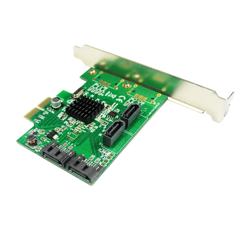  4 Ports SATA 30 6 Gbps SSD PCI-e Controller Karte PCIexpress 2x zu SATA III Port Multiplier Adapter