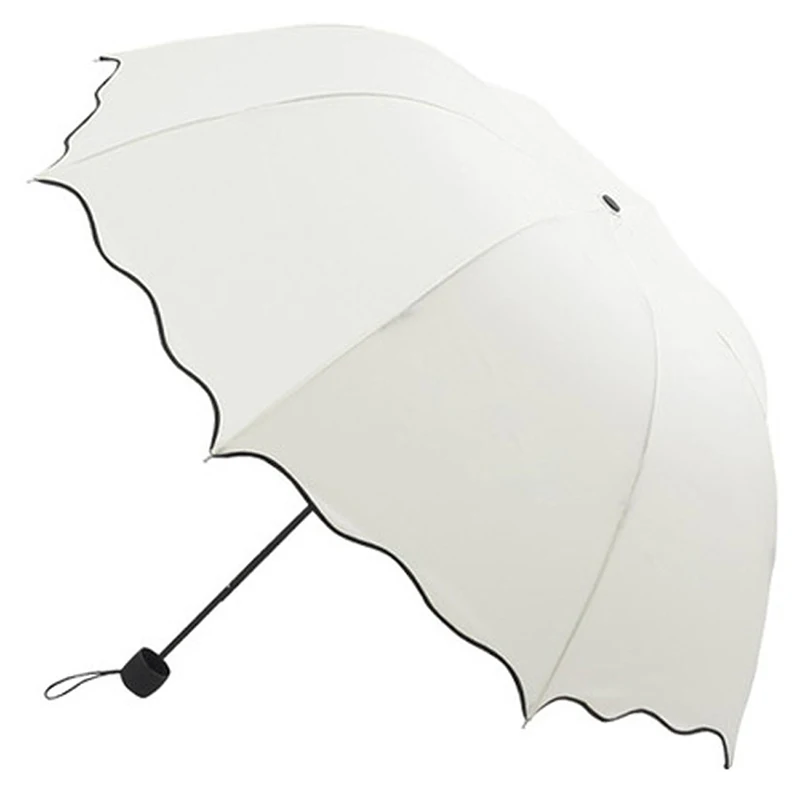 

Hot Sale Flouncing Lotus Folding Leash Princess Dome Parasol Sun / Rain Umbrella