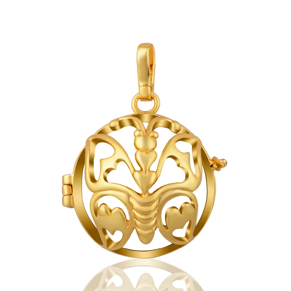 Angel call Bola клетка в форме бабочки плавающий медальон Joyeria ожерелье колье женский
