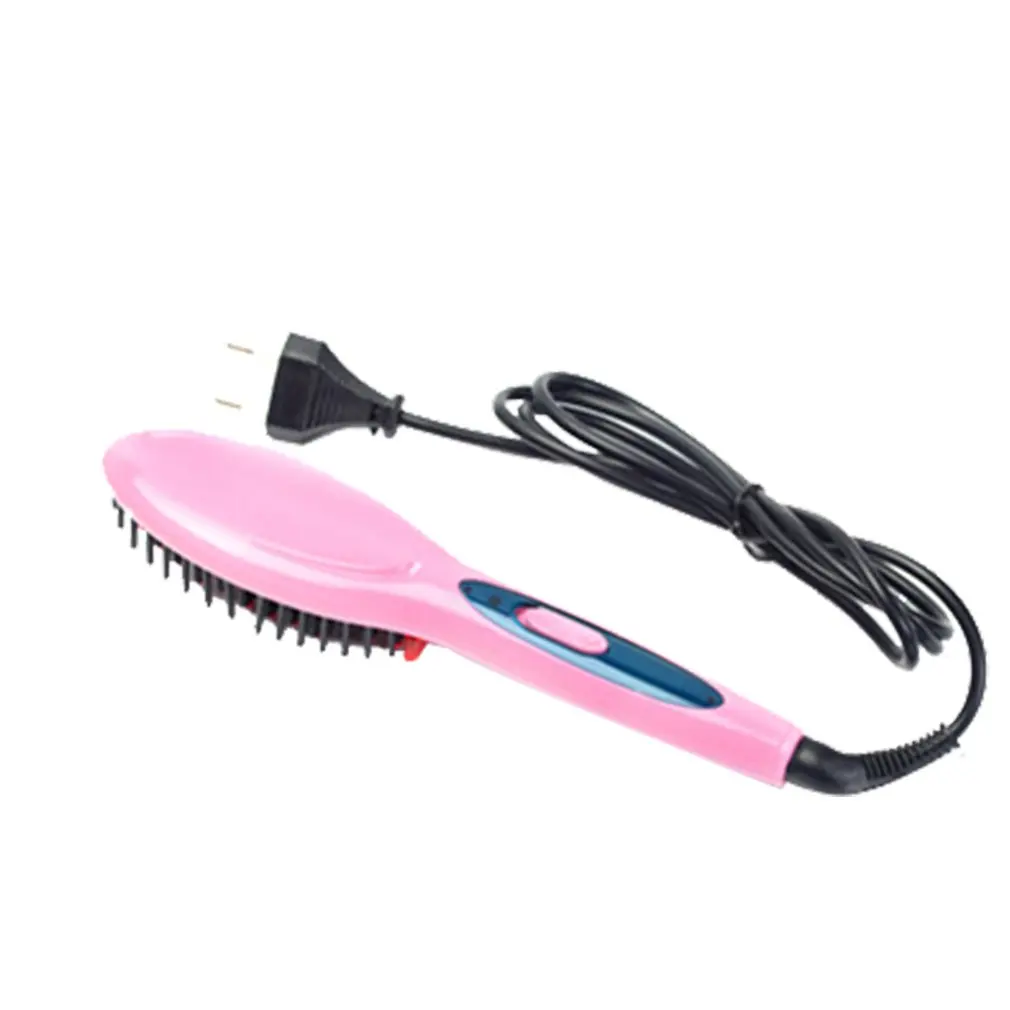 pink EU standard Расческа для прямых волос артефакт не повредит мощность поколения Шинная Автоматическая выпрямитель для волос вьющиеся бар прямо ролл двойной - Цвет: pink EU standard