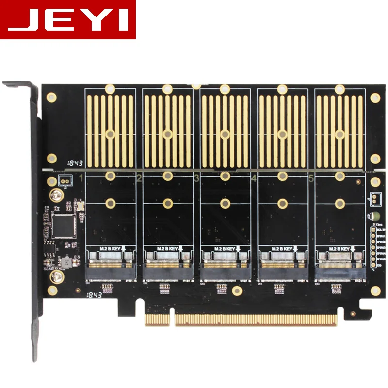 JEYI JMS585 X16 PCIE 5 M 2 SATA Expansion Card Turn PCIE3 0 SATA RAID JEYI JMS585 X16 PCIE 5 M 2 SATA Expansion Card Turn PCIE3 0 SATA RAID