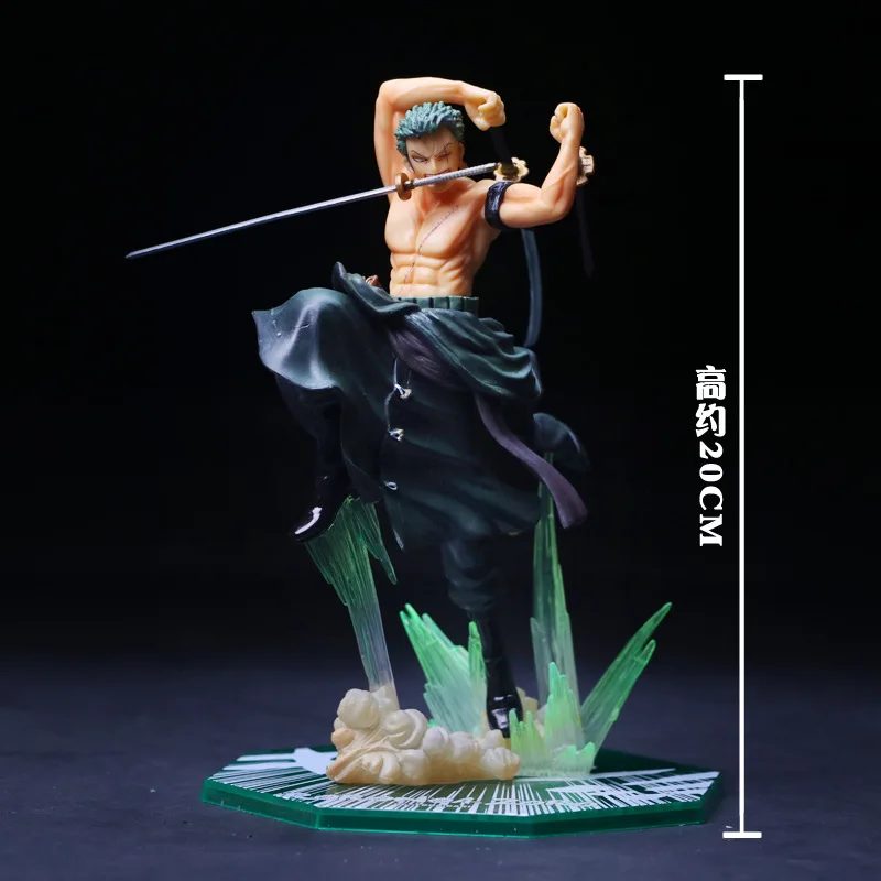 

20cm One Piece Roronoa Zoro Cartoon Anime Action Figure PVC Doll Kids Toys