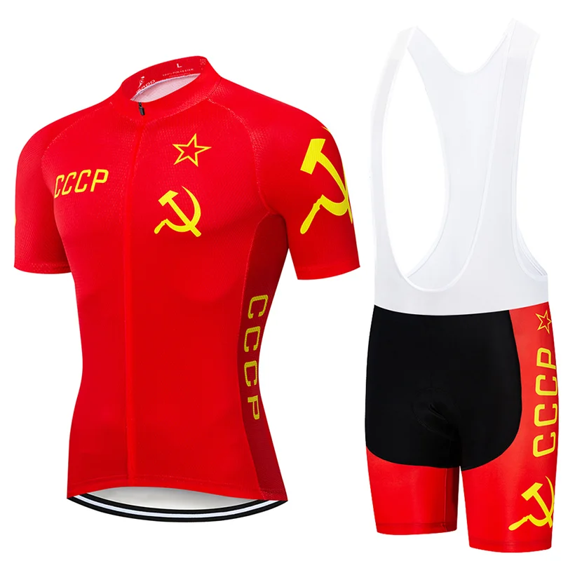 Crossrider CCCP Велоспорт Джерси 9D нагрудник набор MTB красный велосипед Одежда дышащая велосипедная одежда Мужская короткая Maillot Culotte