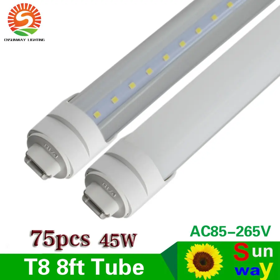cnsunway led tube light 8ft t8 r17d 96 bar lamp bulb 45w tub light lens