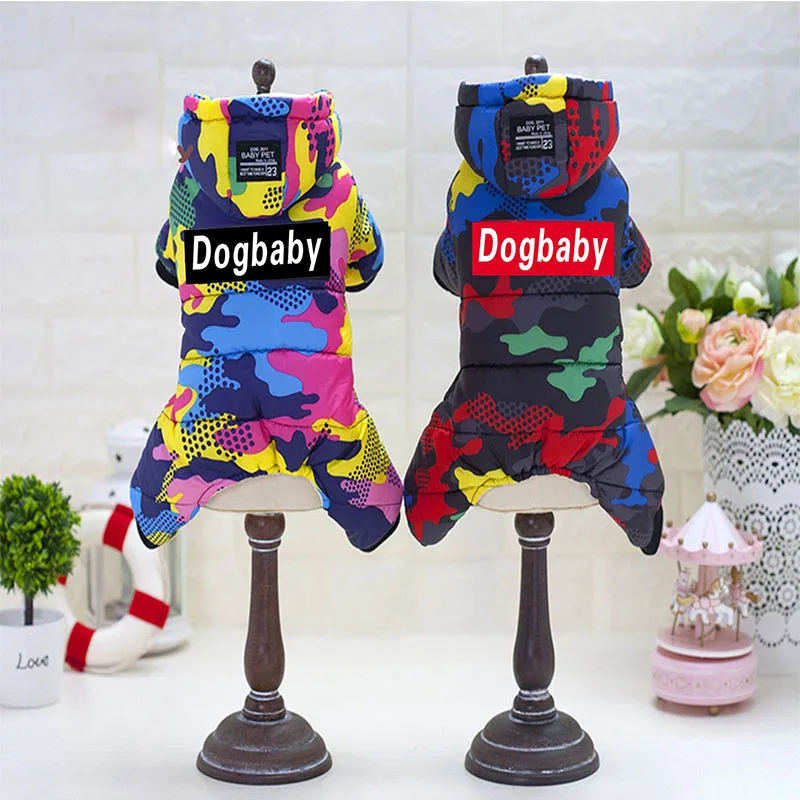 

Camouflage dog pet cat jacket coat Winter Warm Small dog puppy chihuahua ski clothes snowsuit dog Jumpsuit hoodie clothing