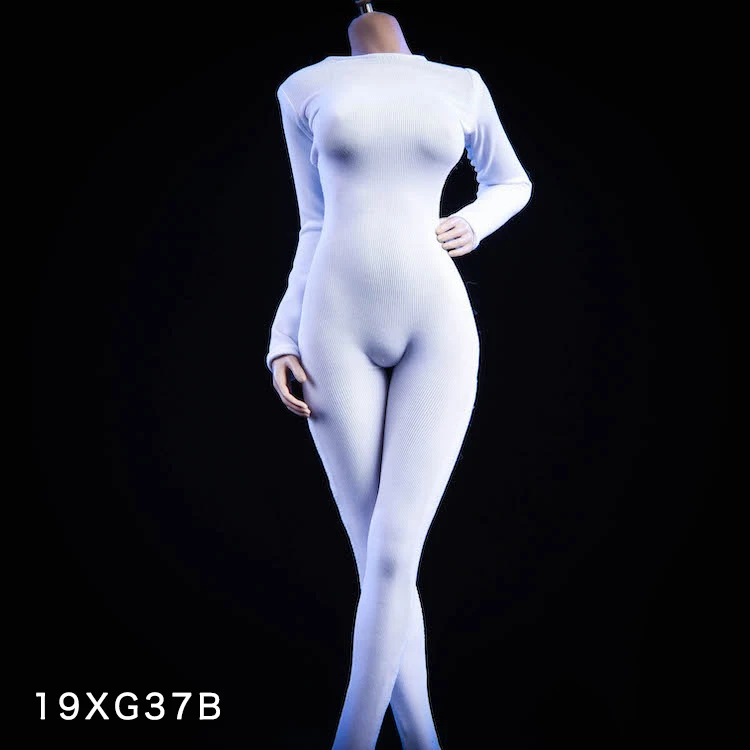 Skup 1 6 skala kobiet rysunek ubrania 19XG37 długi rękaw Body podkład kombinezon Model dla 12 \