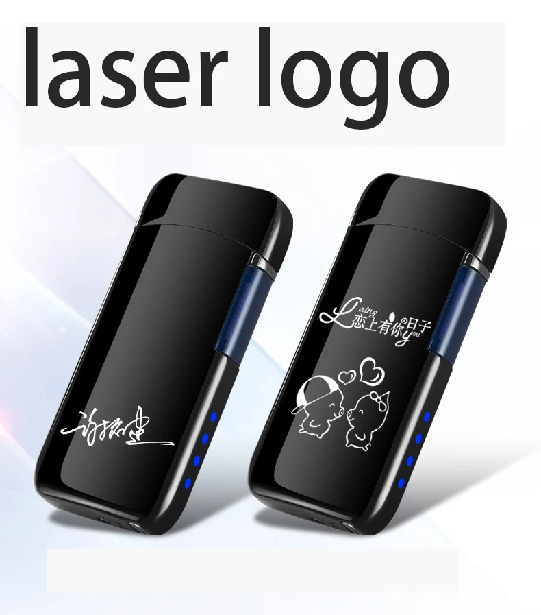 Плазменная зажигалка, лазерная, с логотипом, флип-ап, USB Зажигалка, зажигалка для сигарет, двойная дуга, Электронная зажигалка для курения