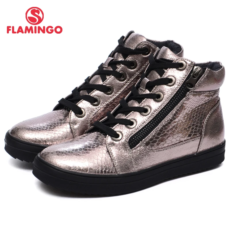 

FLAMINGO 2016 new collection autumn/winter fashion kids boots high quality anti-slip kids shoes for girls W6J001/003