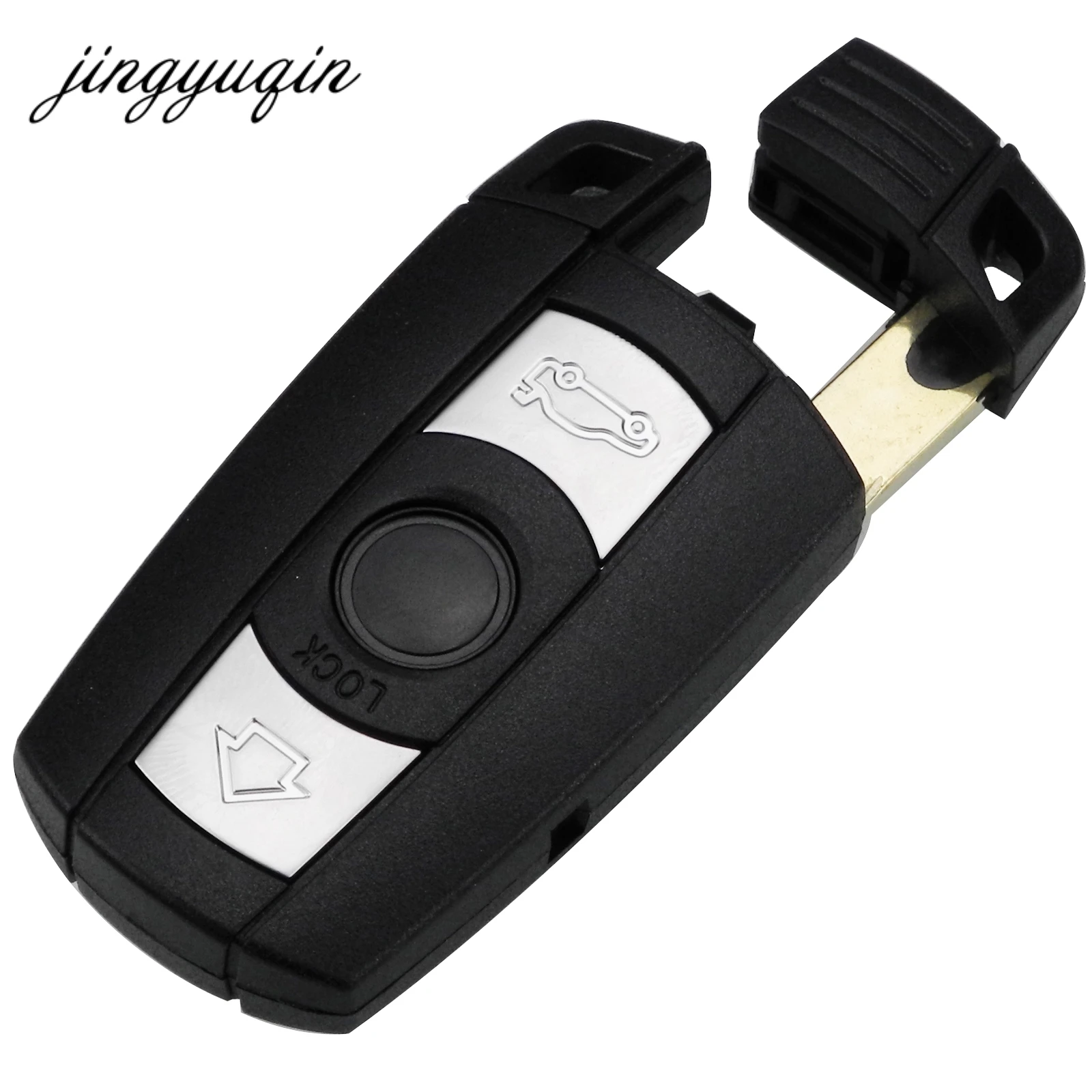 

jingyuqin Remote Key Case for BMW 1 3 5 6 Series Smart Key Shell Blade Fob E90 E91 E92 E60