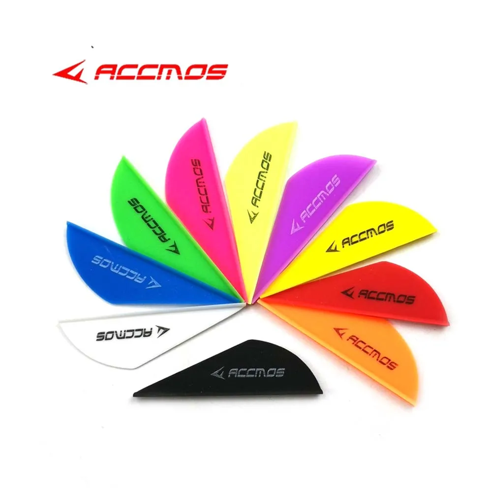 

60pcs Archery 2inches Plastic Arrow Vanes TPU Arrow Feather Accessories for Arrow Shaft Archery DIY Shooting Hunting