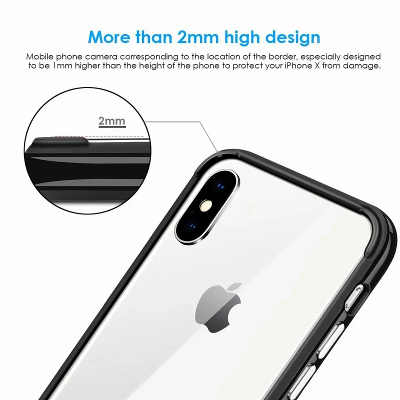 Чехол Ascromy для iPhone X рамка бампер ремешок на шею TPU PC противоударный чехол Apple 10