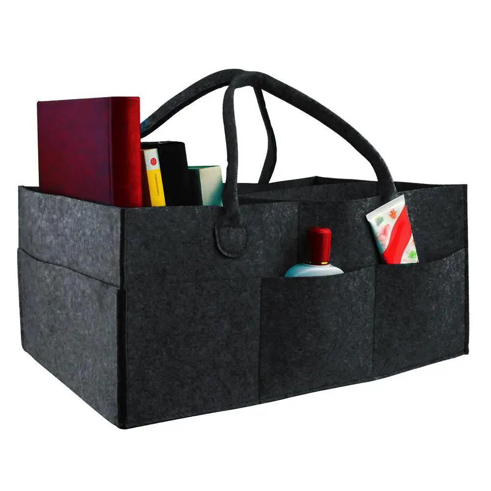 

Storage bag Felt cloth Storage Bag Foldable Baby Large Size Diaper Caddy Changing Table Organizer Toy Storage Basket Travel bag