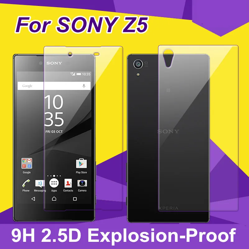 Переднее+ заднее закаленное стекло для sony Xperia Z1 Z2 Z3 Z4 Z5 Защитная пленка для экрана для Xperia Z5/Z5 Compact/Z5 Premium