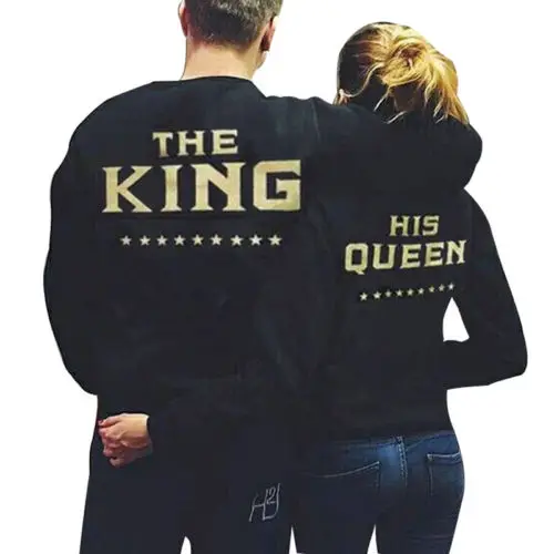 

Couple Clothes The King and His Queen Love Matching Hoodies Couple Top Hoodies