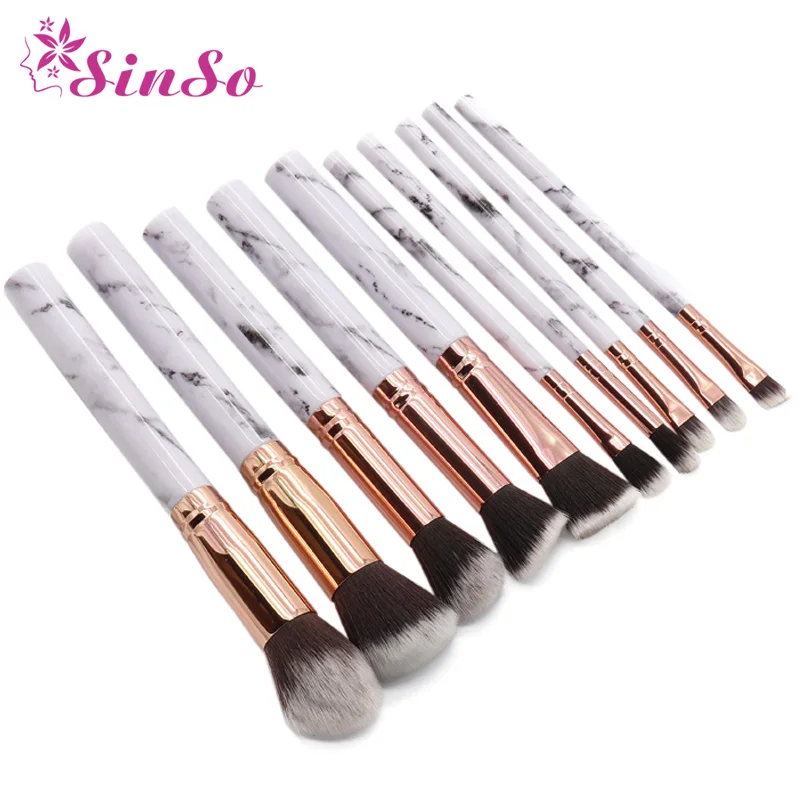 

SinSo 4/10pcs Marble Makeup Brushes Set Professional Makeup Brush Foundation Powder Eyeshadow Brush Cosmetic Make Up Brushes Kit