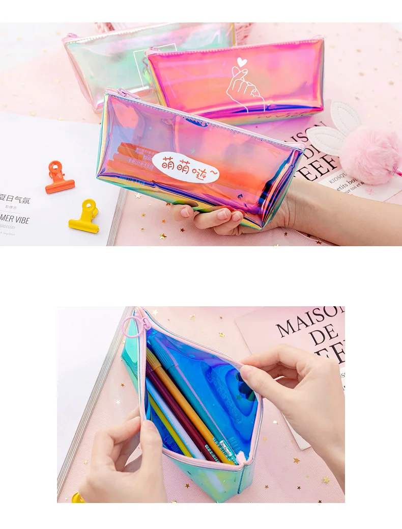 Letter Print Laser Small Bag Holographic Women PVC Coin Purses Fashion Clear Jelly Handbag Girls Coin Card Holder For Kids Purse