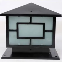 Водонепроницаемый квадратный уличный светодиодный светильник E27 для сада, балкона, улицы, Европейский Простой алюминиевый стеклянный настенный светильник 2068